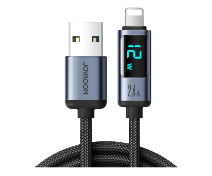 Kabel JoyRoom Prism Series A16 Lightning / USB-A 1.2m z wyświetlaczem LED